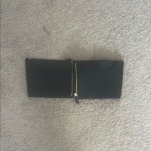 H&M Black Corset Top with Gold Zipper